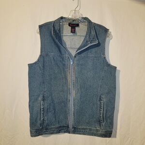 Denim-co Women's Blue and Navy Gilet
